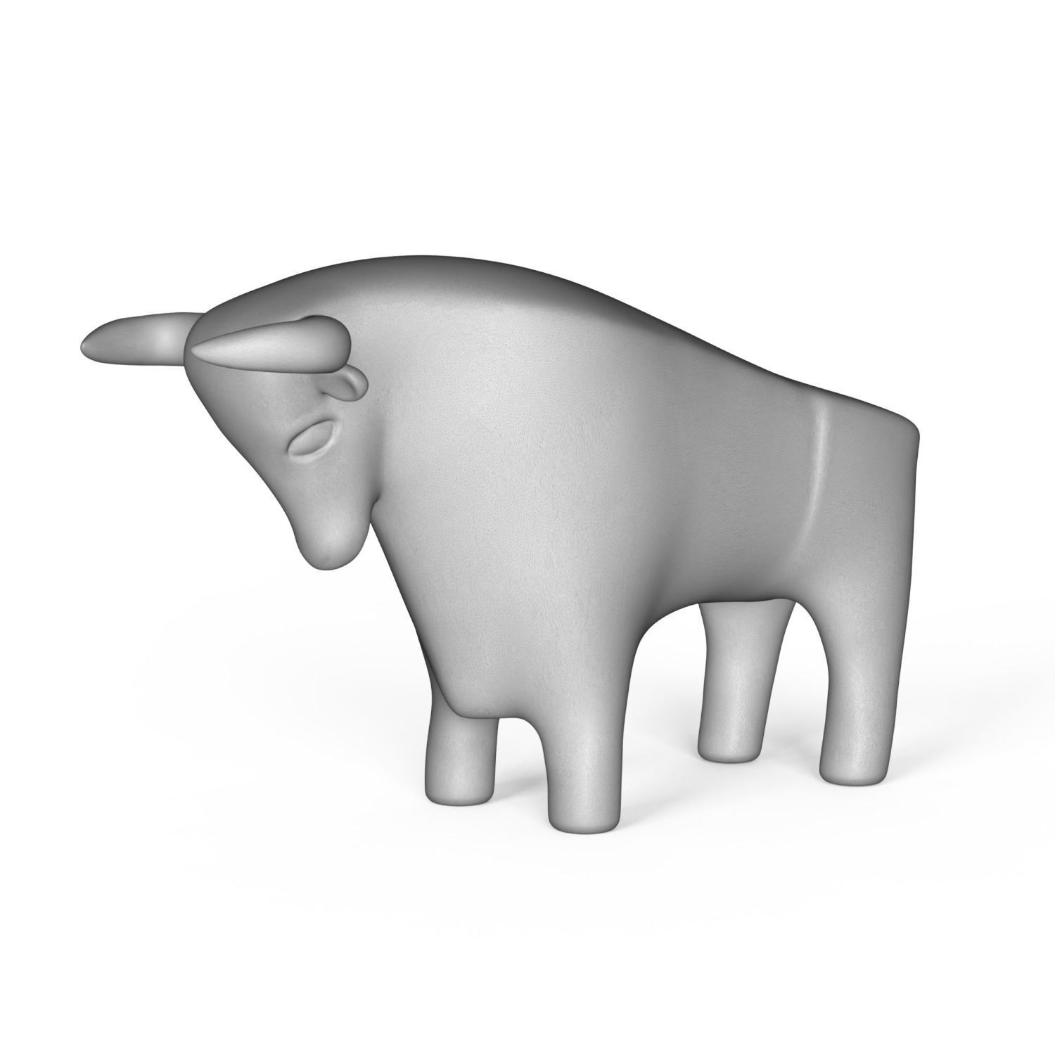 Cartoon Bull 3D print model_9