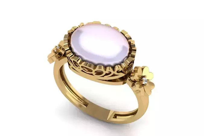 flower pearl Ring R 140
