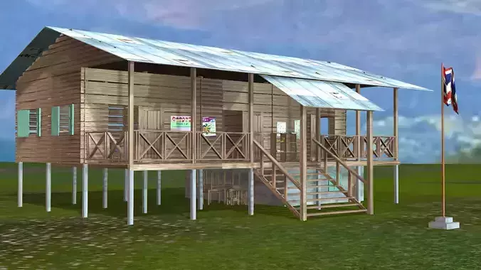 old school wooden school