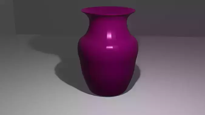 red glass vase