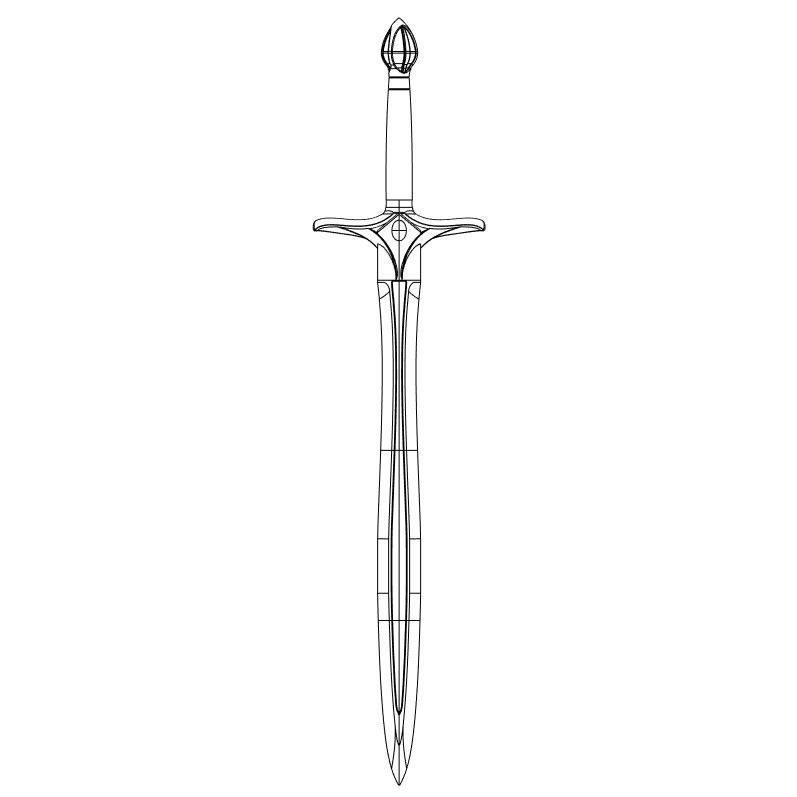 Sword of Galadriel 3D print model_3