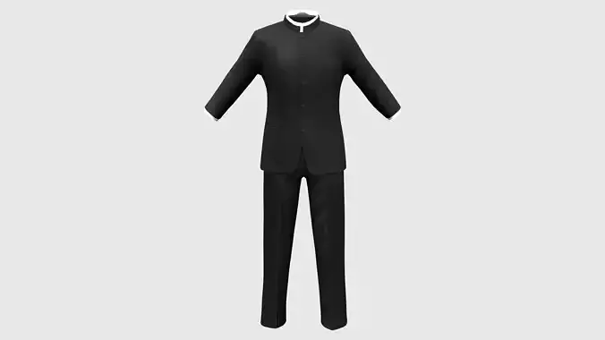 Men Standing Collar Suit