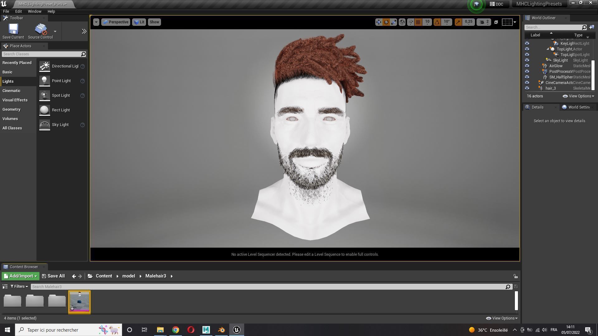 Realistic Hair Male Beard brows mustache p8 card  Low-poly 3D model_14