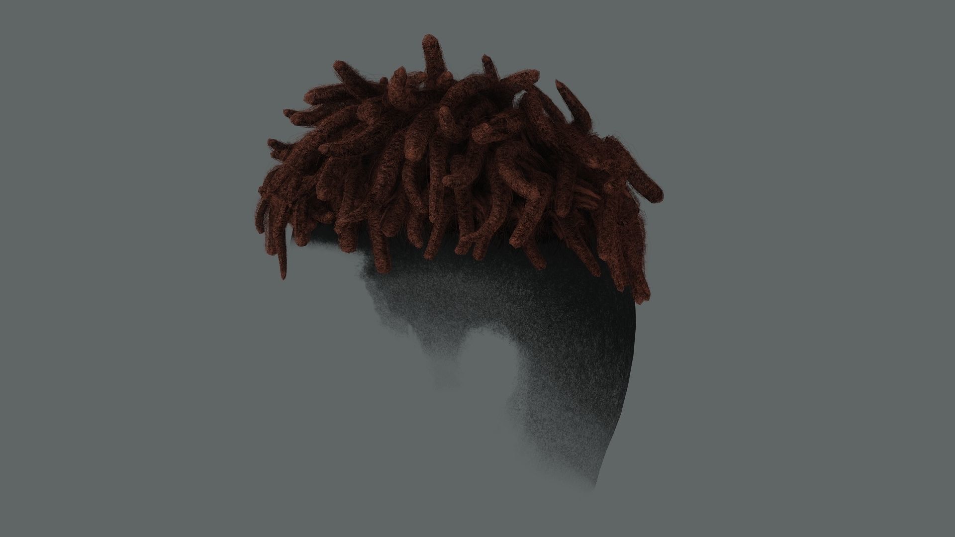 Realistic Hair Male Beard brows mustache p8 card  Low-poly 3D model_13