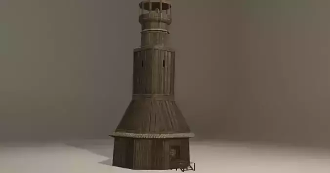 Antique lighthouse Low-poly 3D model Antique lighthouse Low-poly 3D model