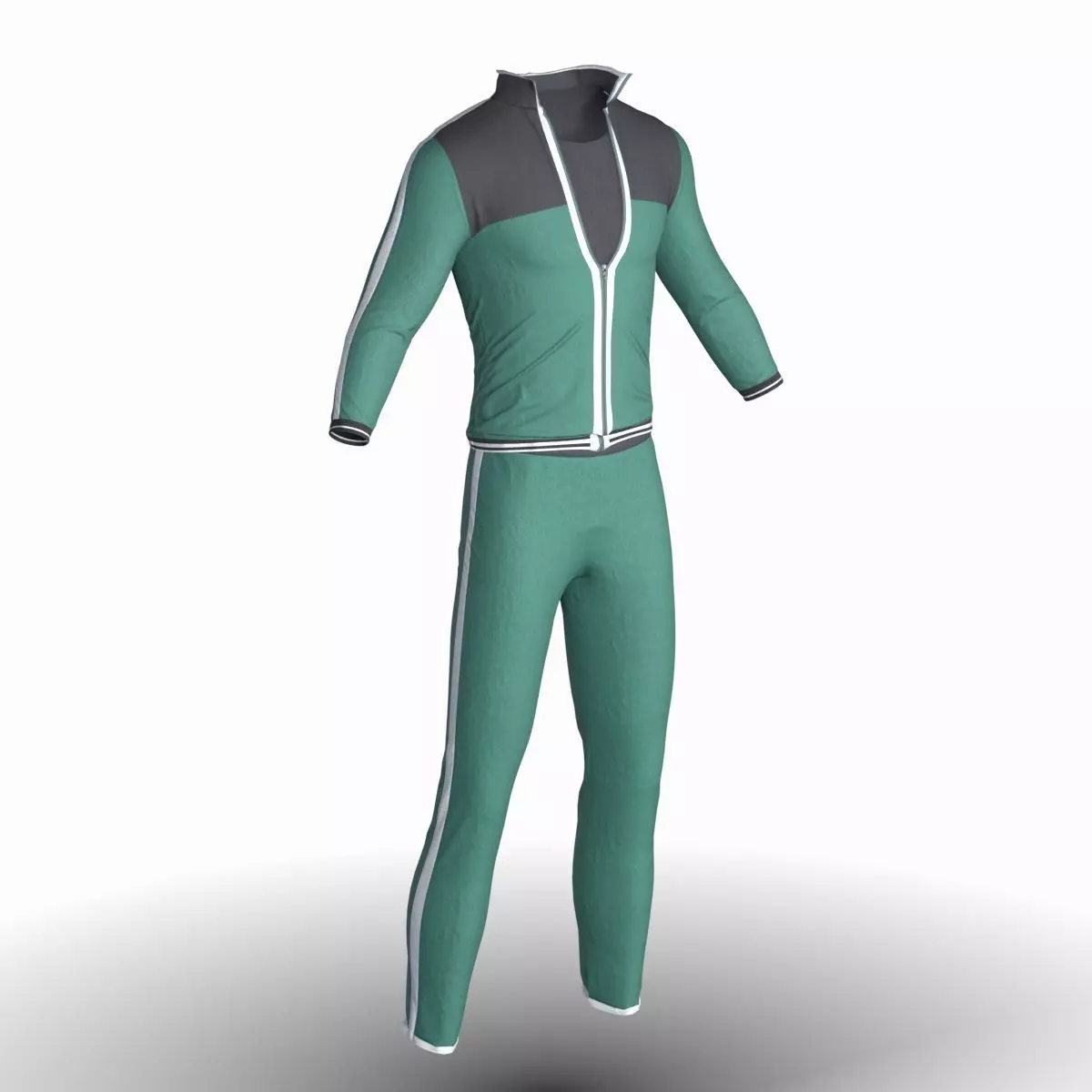 Male Tracksuit and Training pants Low-poly 3D model