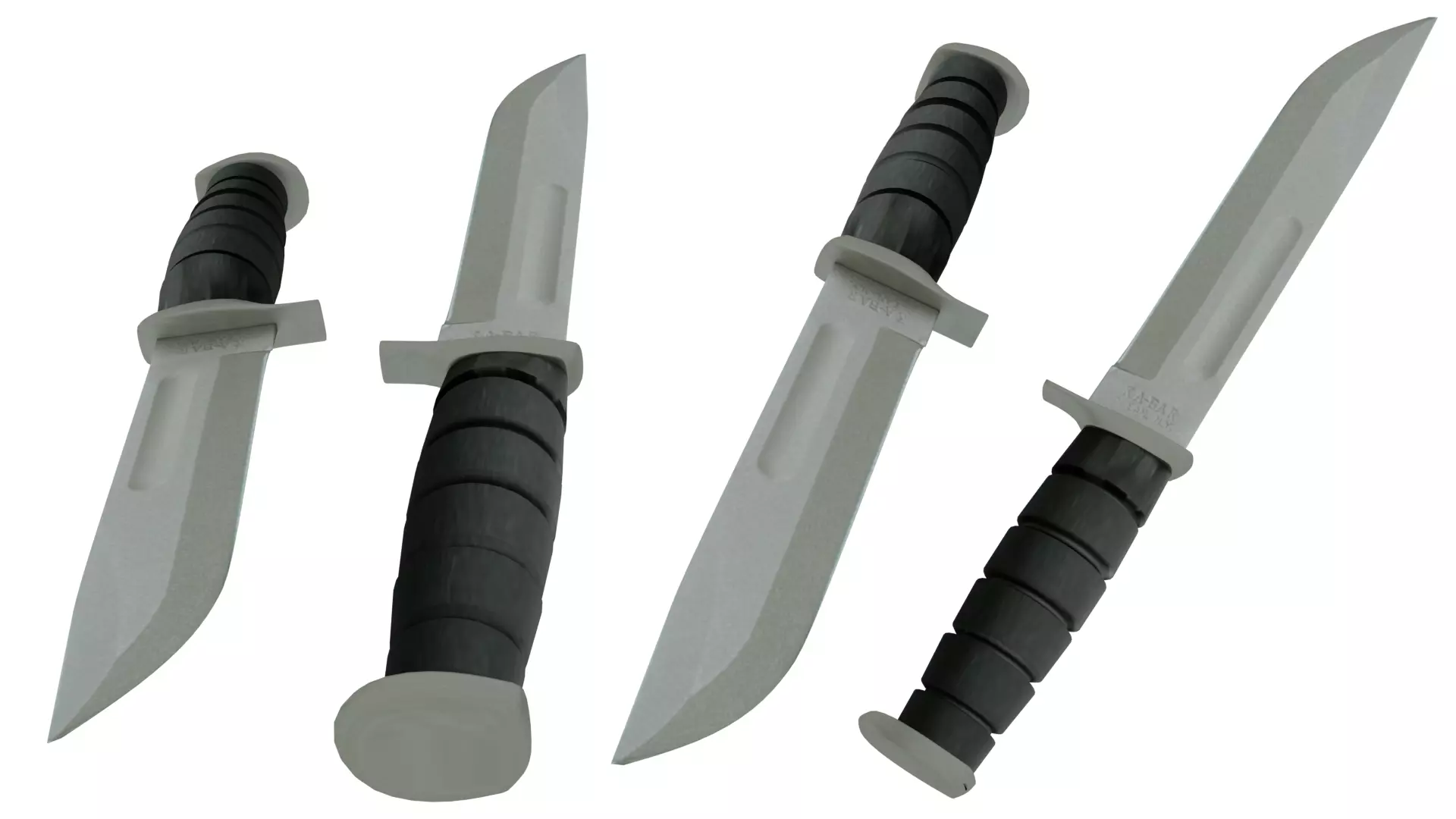 Kabar Combat Knife Low-poly 3D Models Low-poly 3D model_0