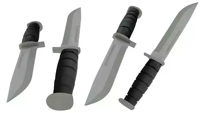Kabar Combat Knife Low-poly 3D Models Low-poly 3D model