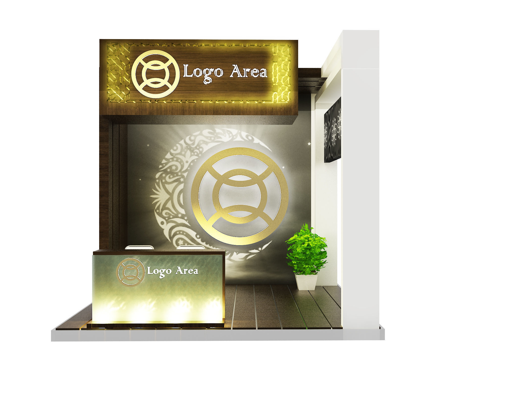 Booth Exhibition Stand a45 3D model_2