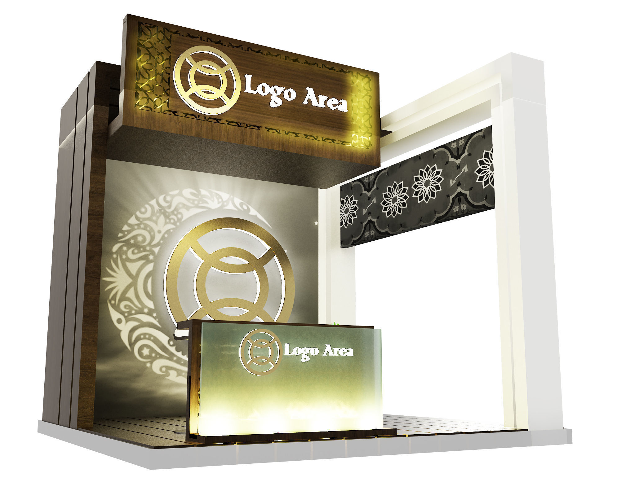 Booth Exhibition Stand a45 3D model_10