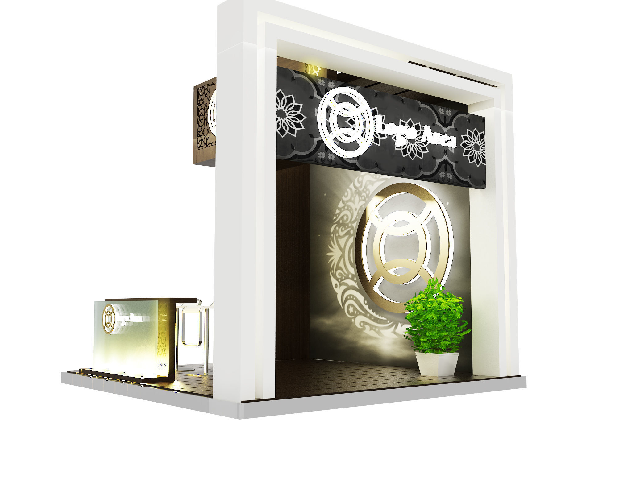 Booth Exhibition Stand a45 3D model_4