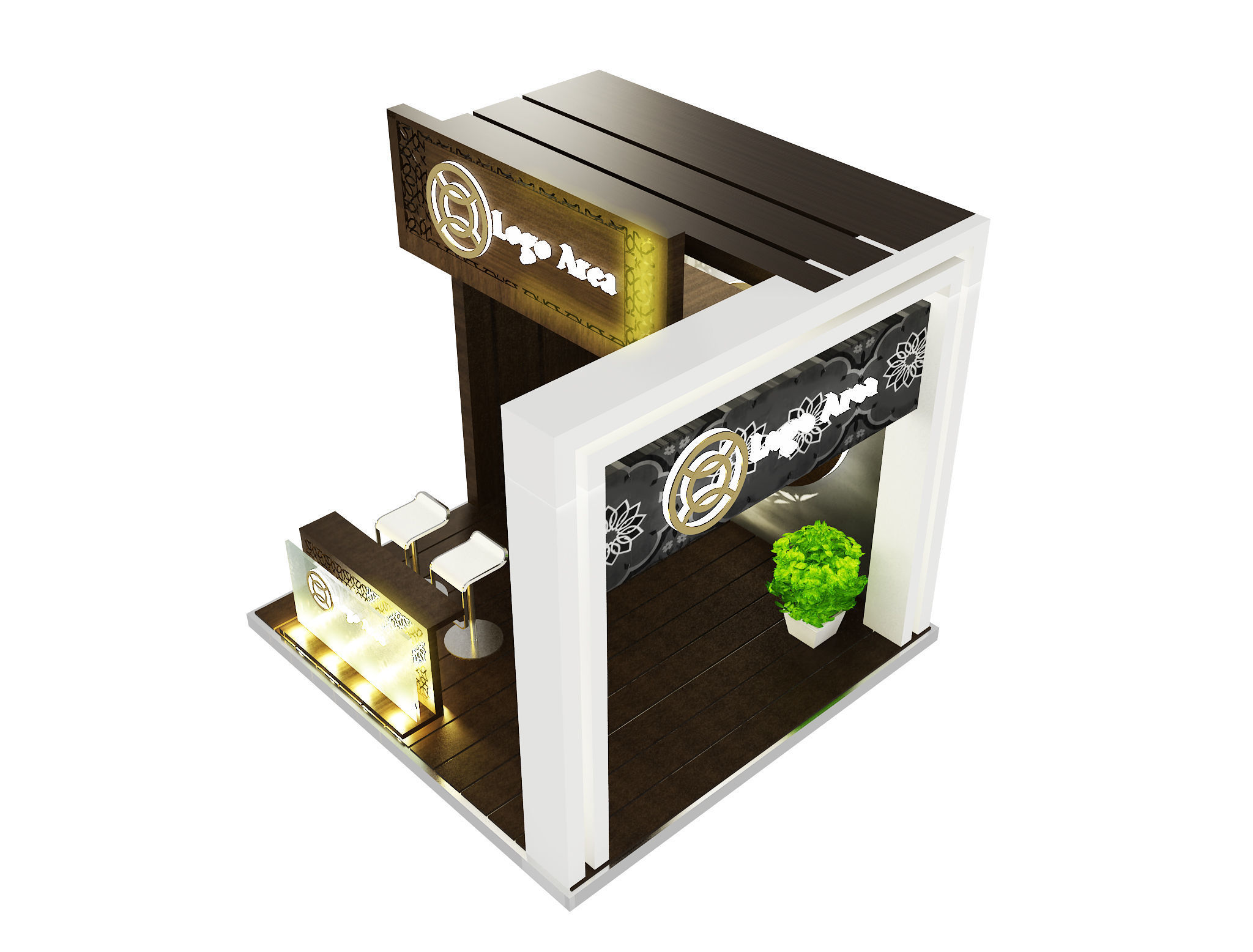 Booth Exhibition Stand a45 3D model_6