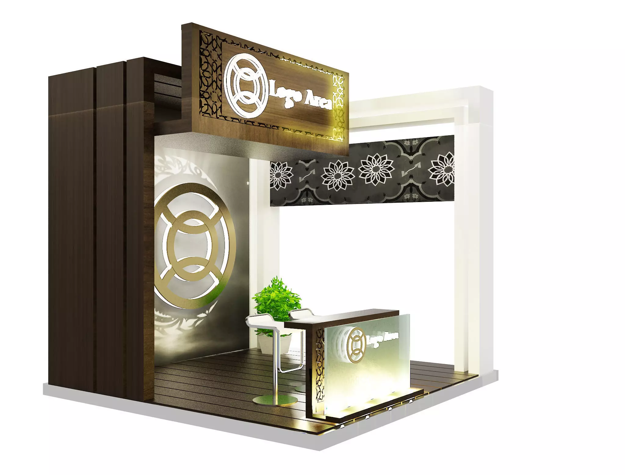 Booth Exhibition Stand a45 3D model_0