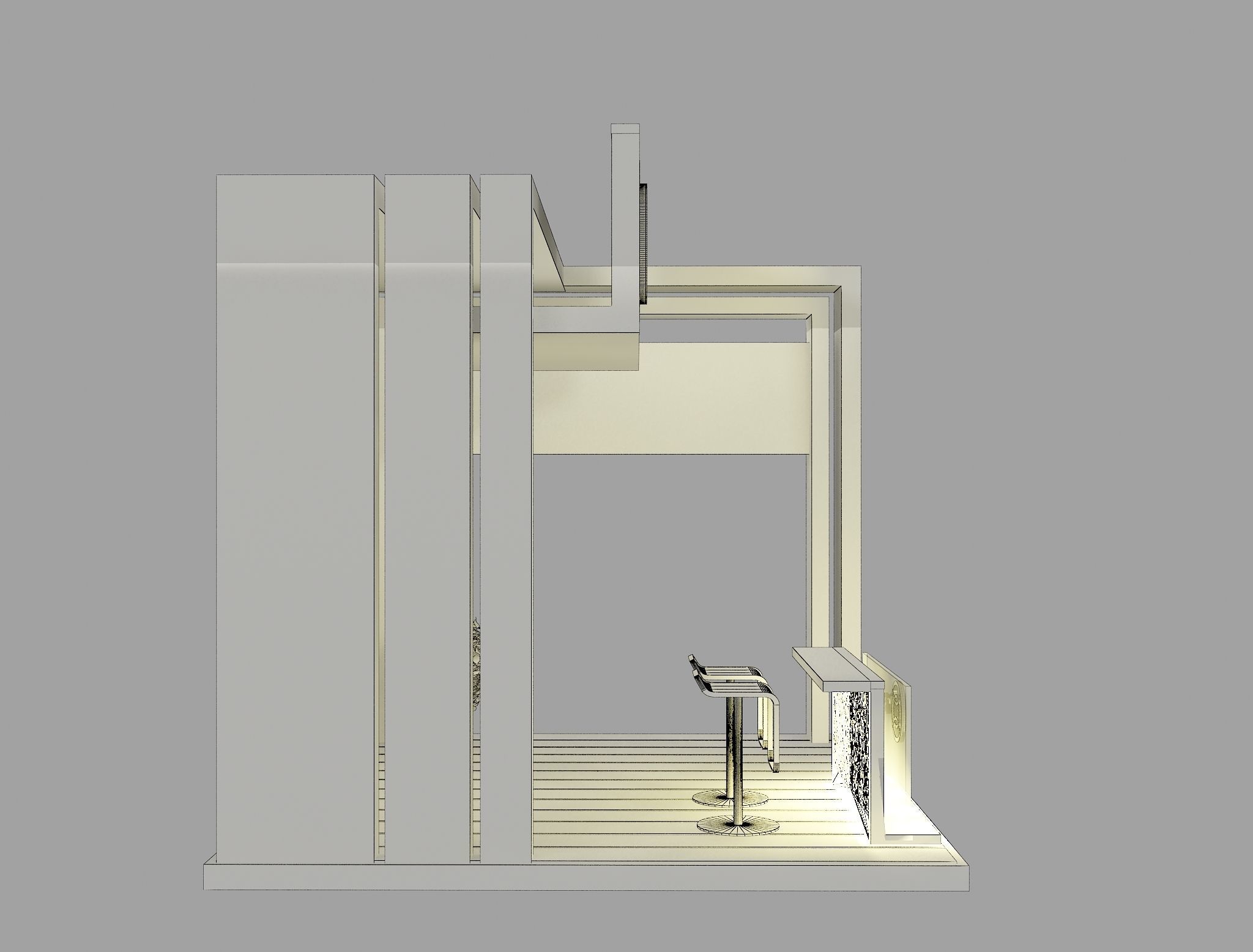 Booth Exhibition Stand a45 3D model_9