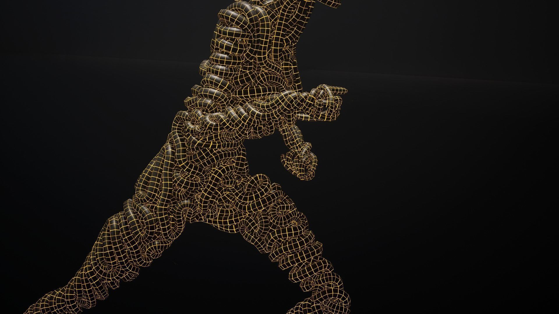 GutWoman glowing human body Low-poly 3D model_10