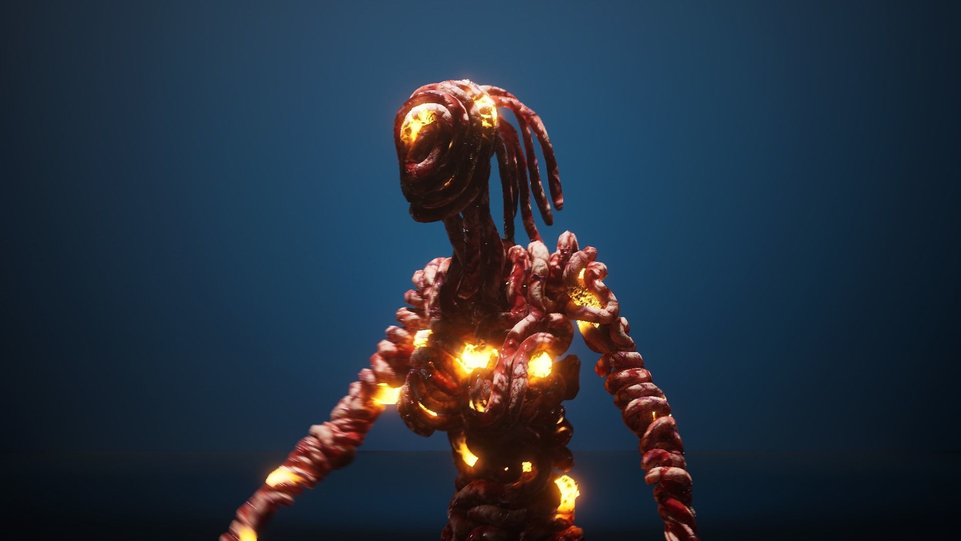 GutWoman glowing human body Low-poly 3D model_6