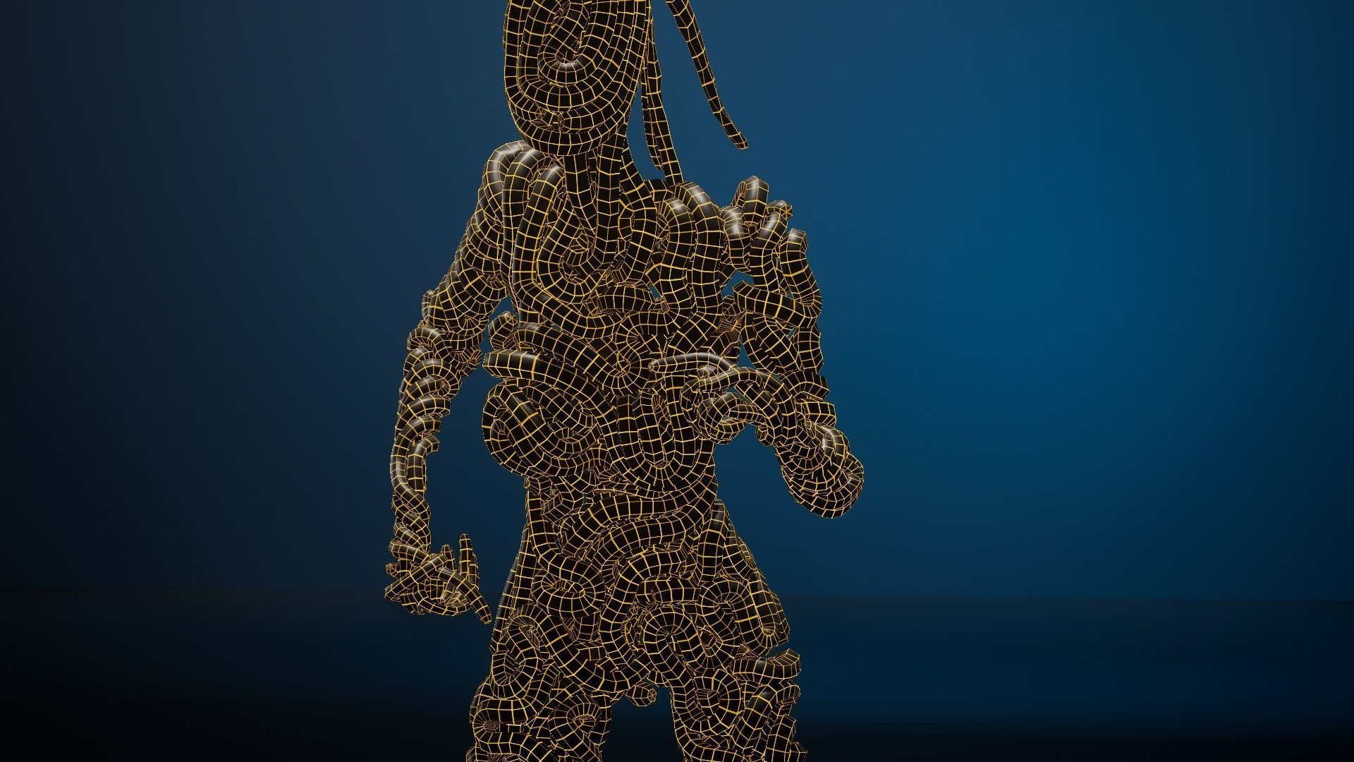 GutWoman glowing human body Low-poly 3D model_11