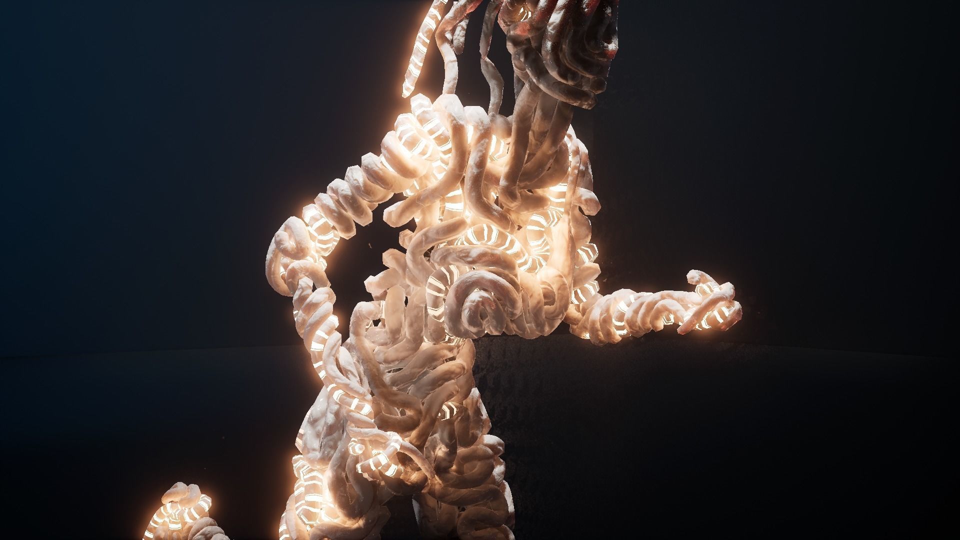 GutWoman glowing human body Low-poly 3D model_5