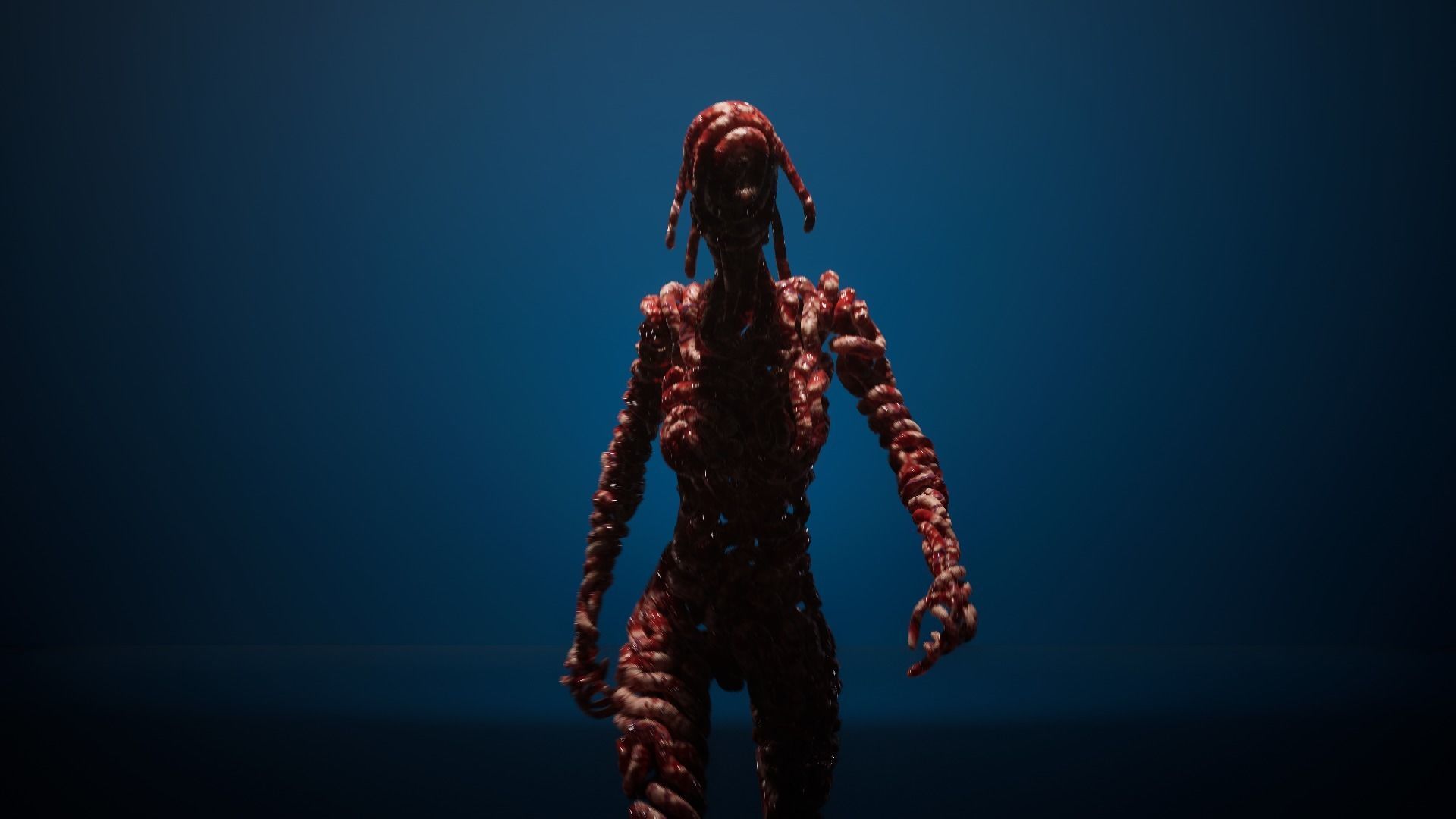 GutWoman glowing human body Low-poly 3D model_13