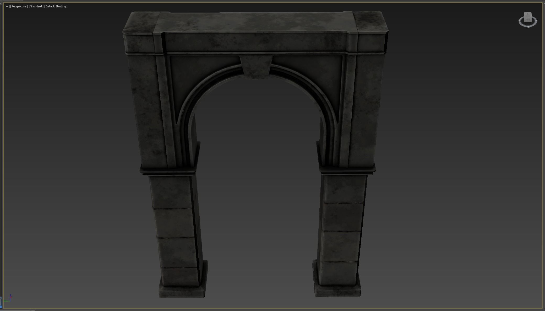 Column stone arch Low-poly 3D model_8
