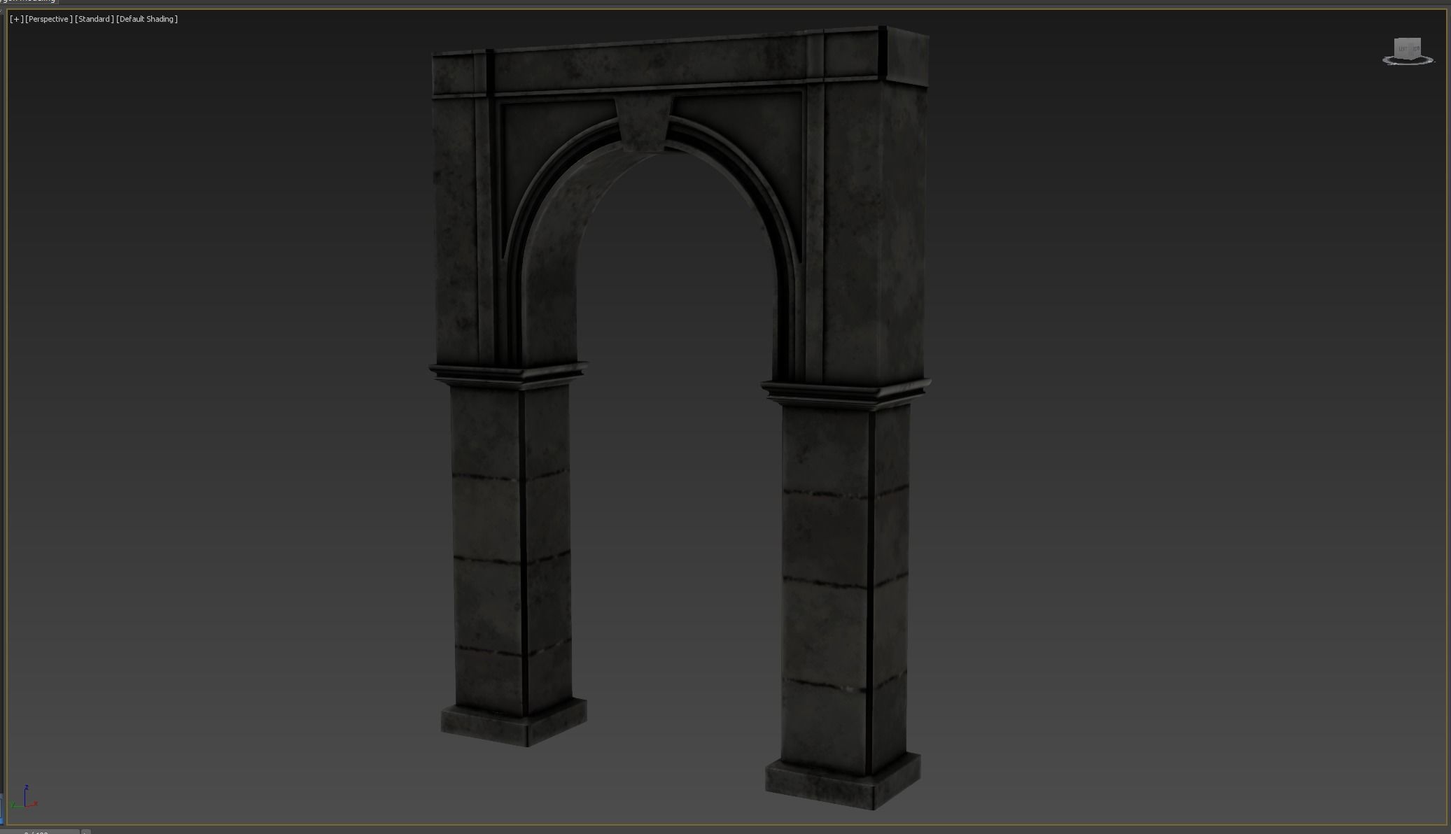 Column stone arch Low-poly 3D model_9