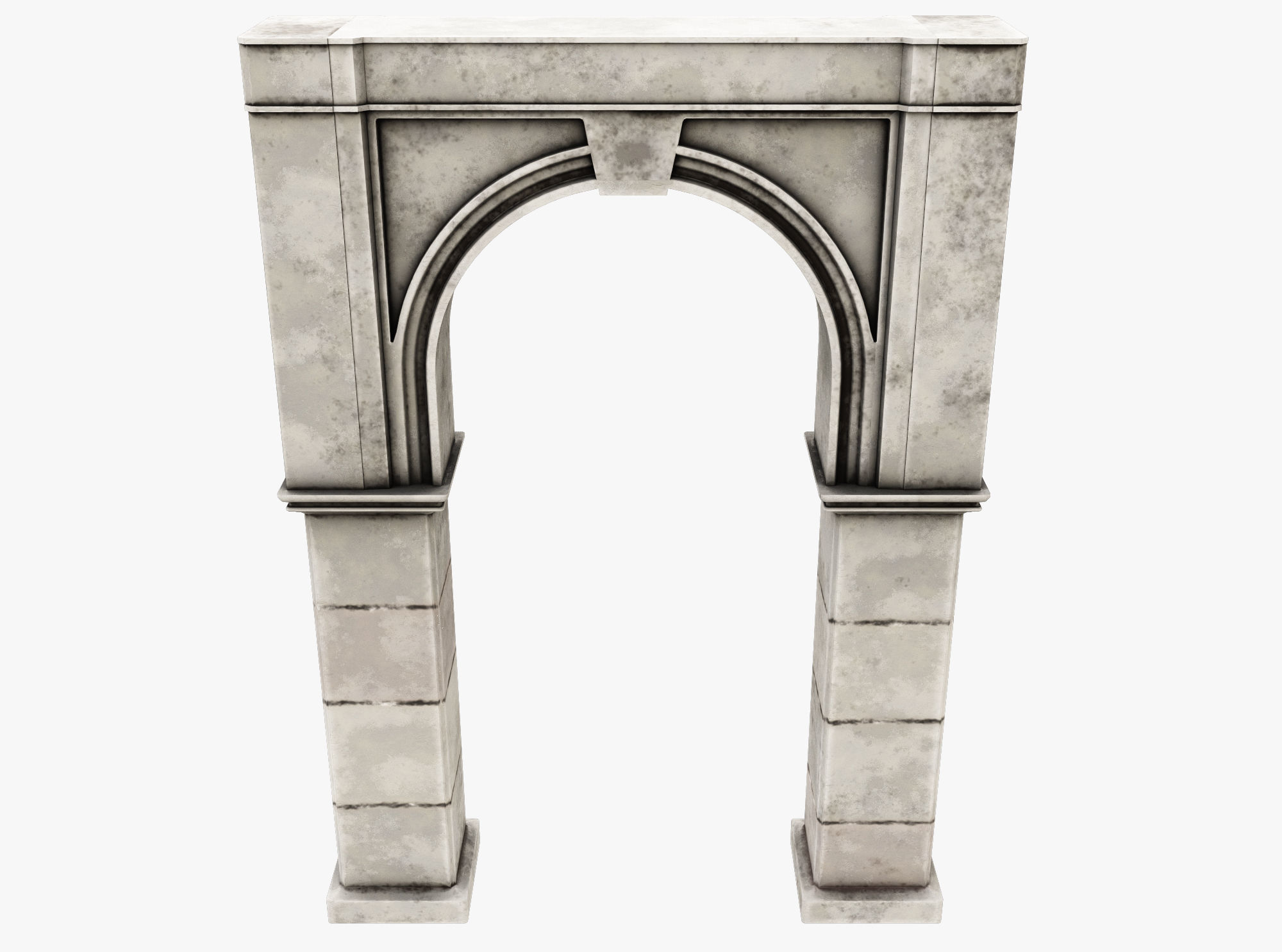 Column stone arch Low-poly 3D model_2