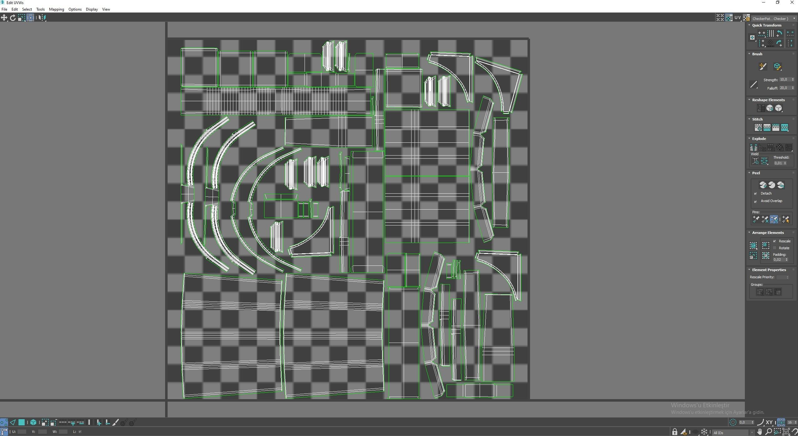 Column stone arch Low-poly 3D model_10