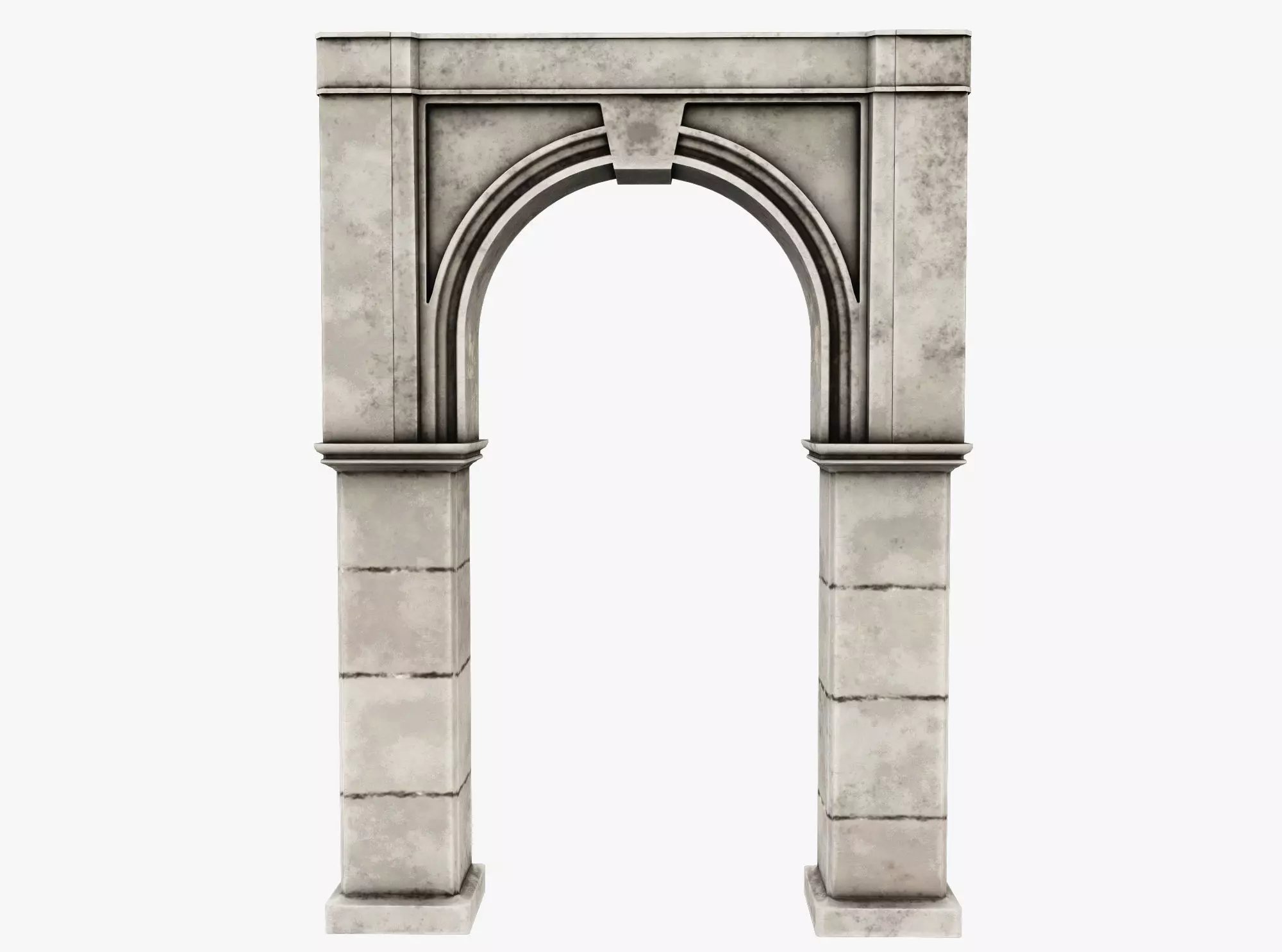 Column stone arch Low-poly 3D model_0