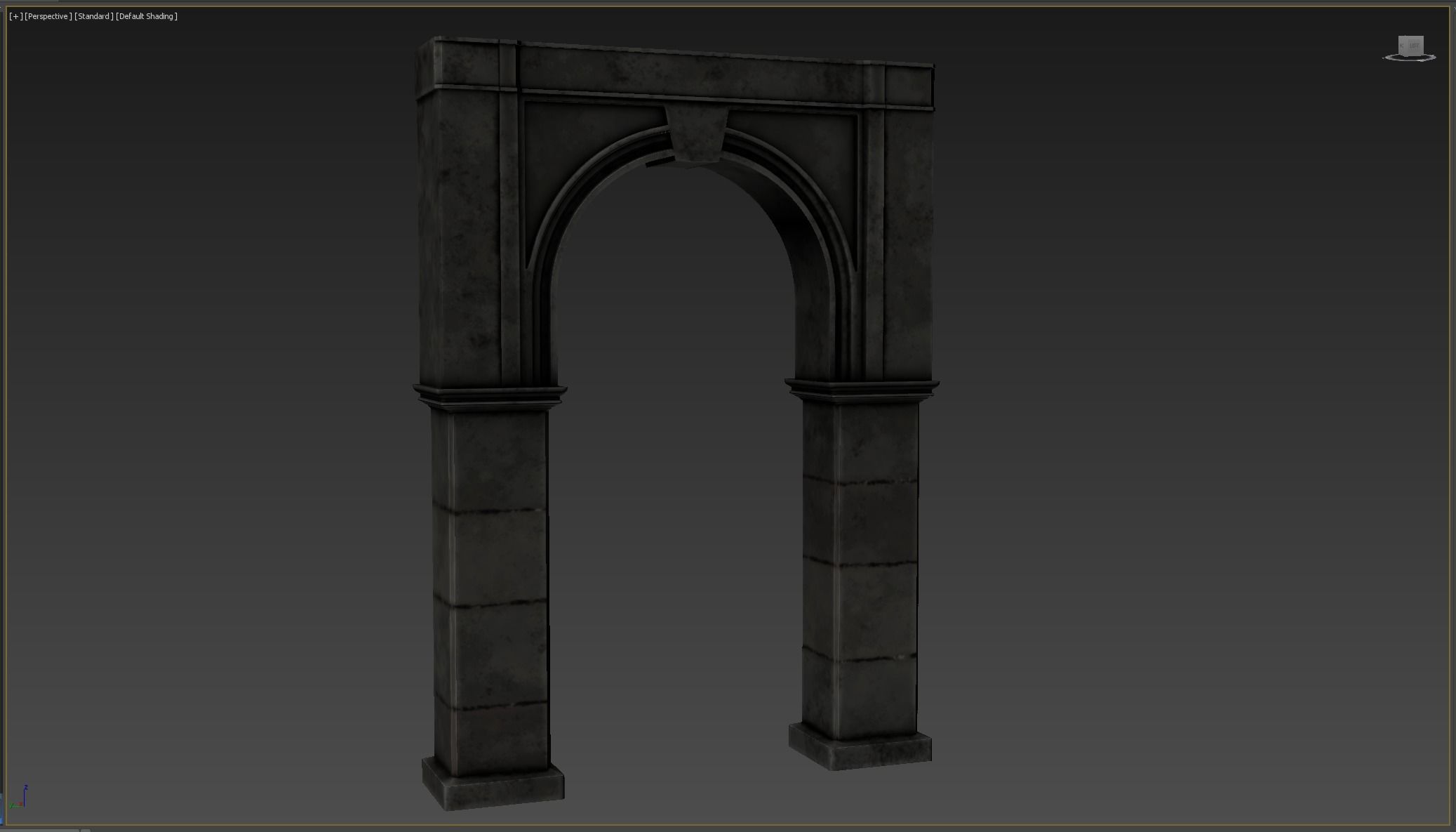Column stone arch Low-poly 3D model_7