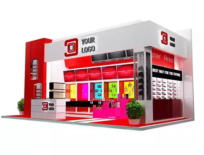  Booth Exhibition Stand a44 3D model