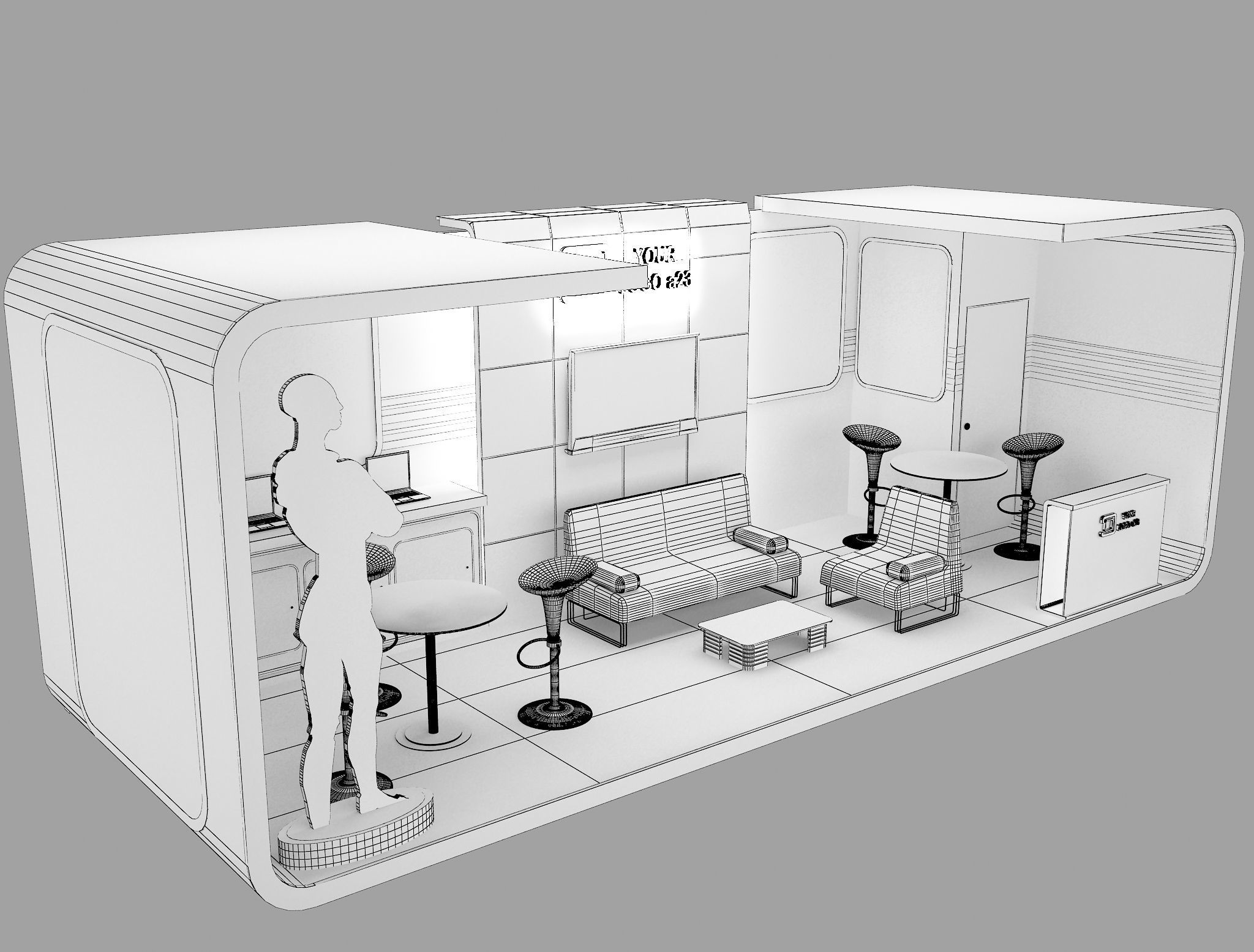 Booth Exhibition Stand a43 3D model_15
