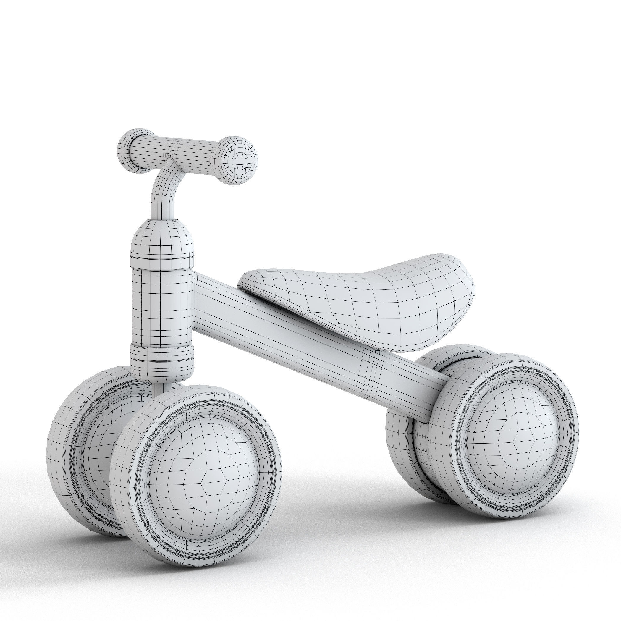 Children bicycle Runbike Minibike 3D model_5