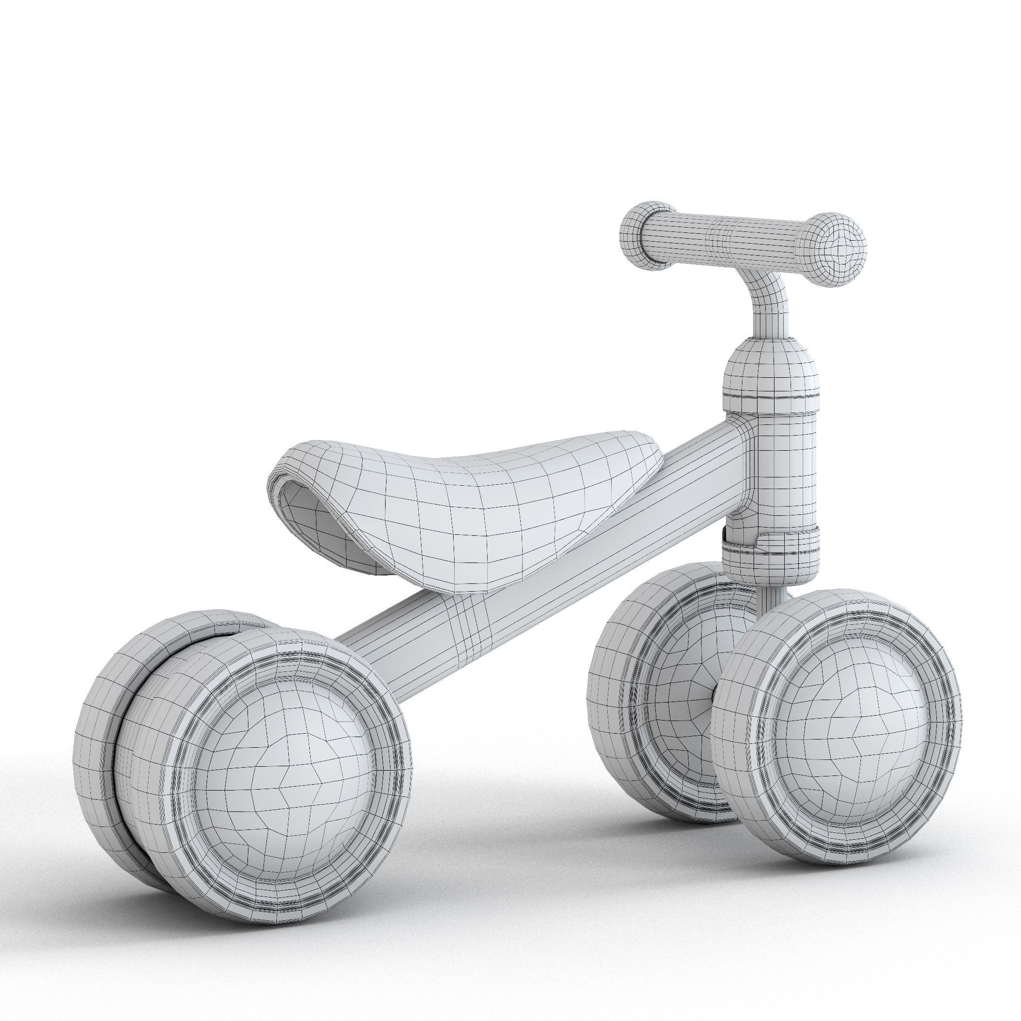 Children bicycle Runbike Minibike 3D model_3