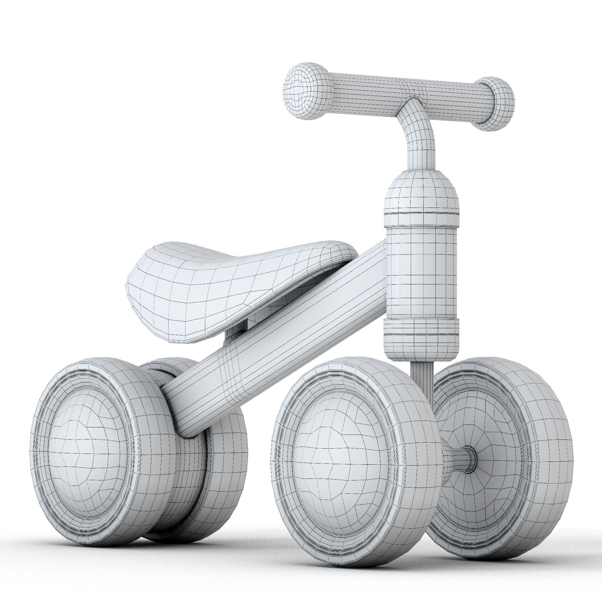 Children bicycle Runbike Minibike 3D model_9