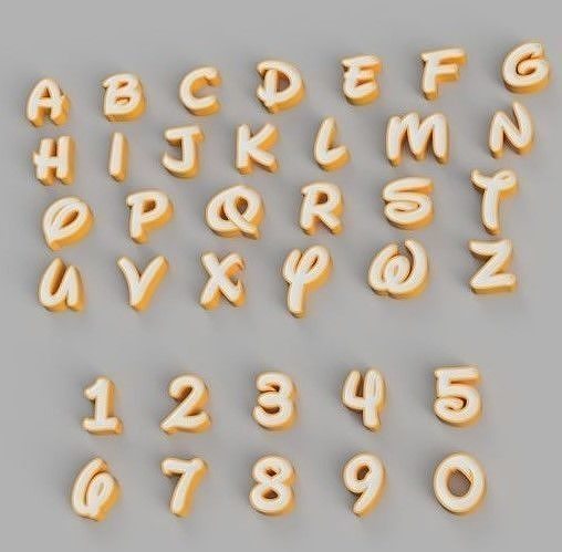 Alphabet disney 3D print model