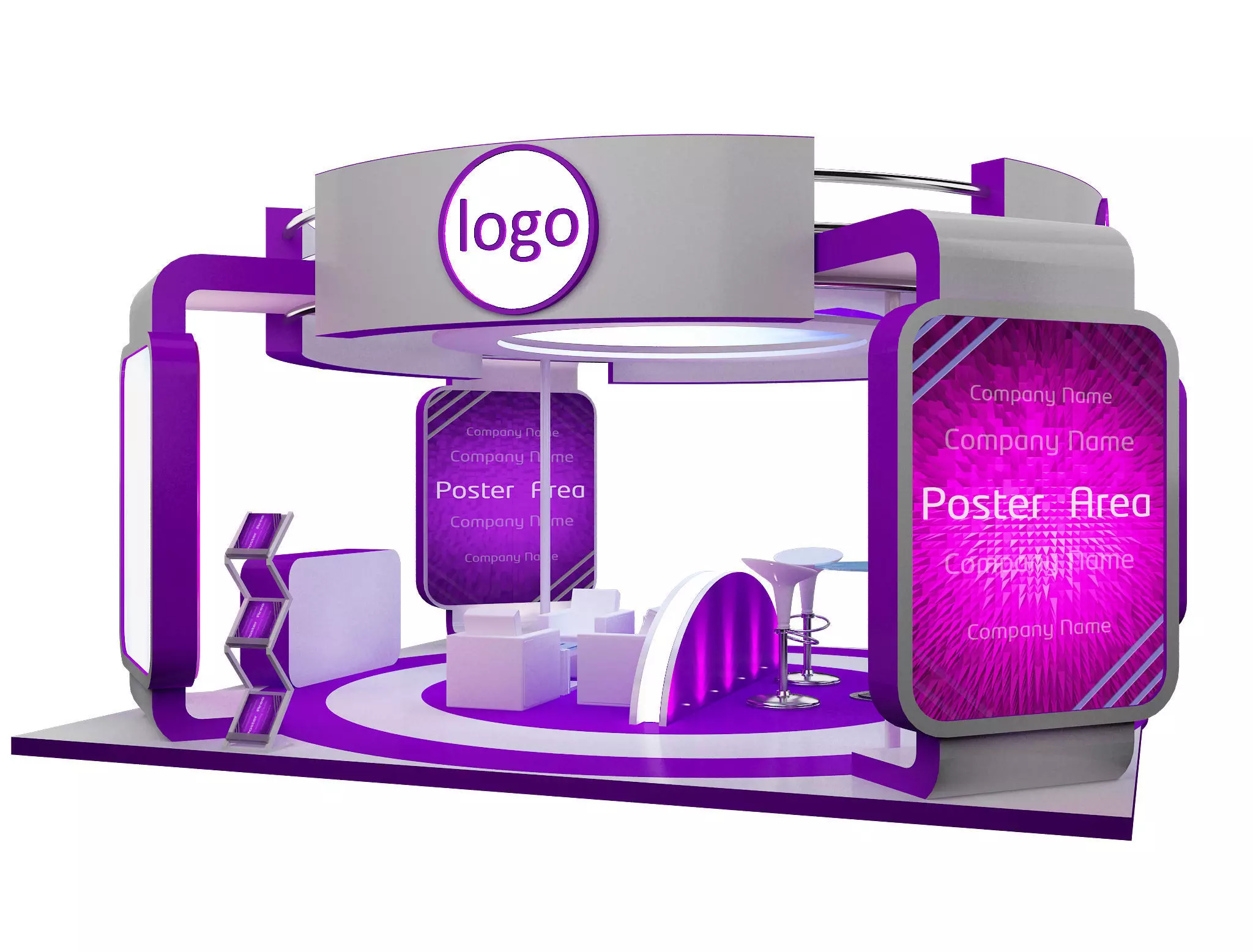 Booth Exhibition Stand a40 mov 3D model_0