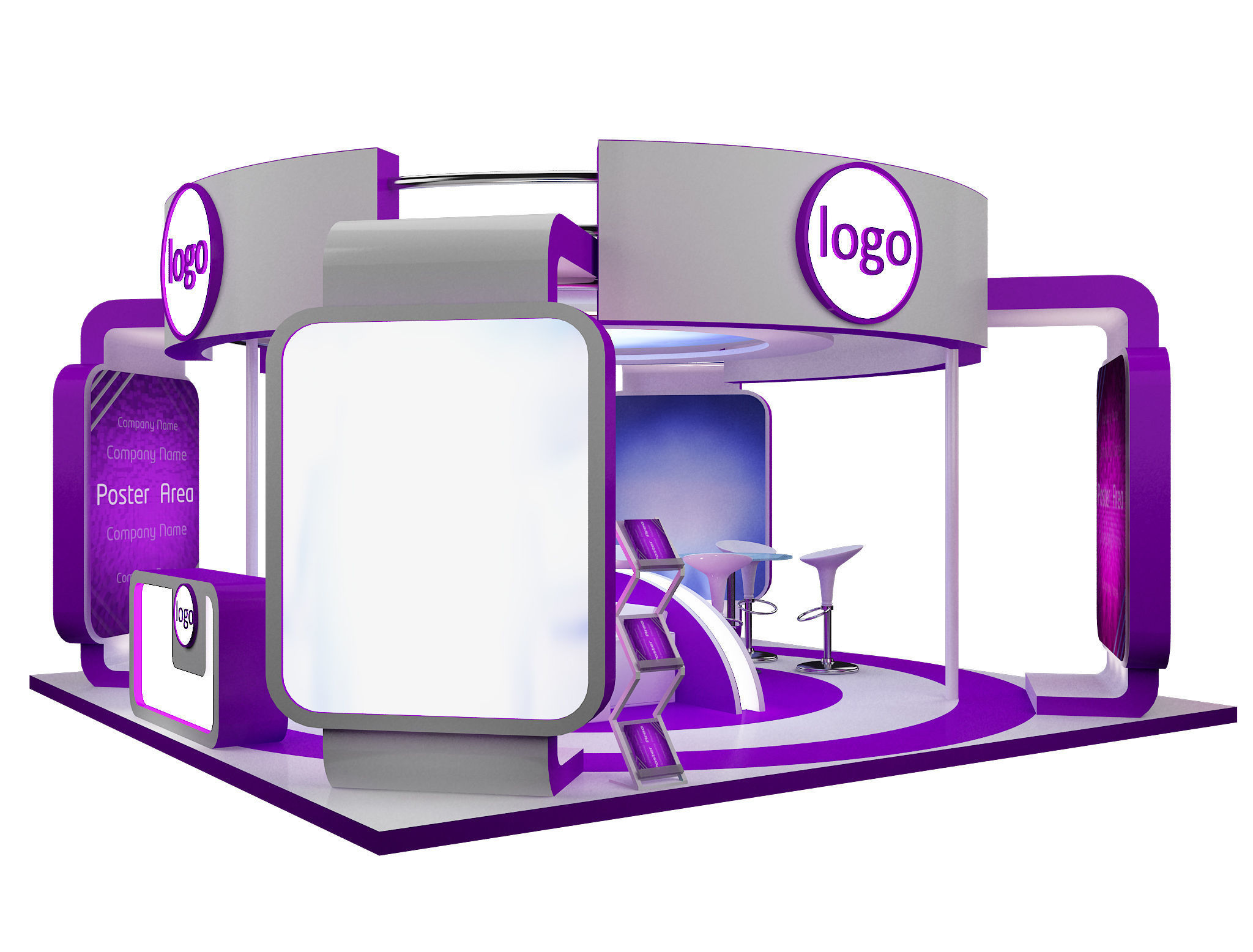 Booth Exhibition Stand a40 mov 3D model_12