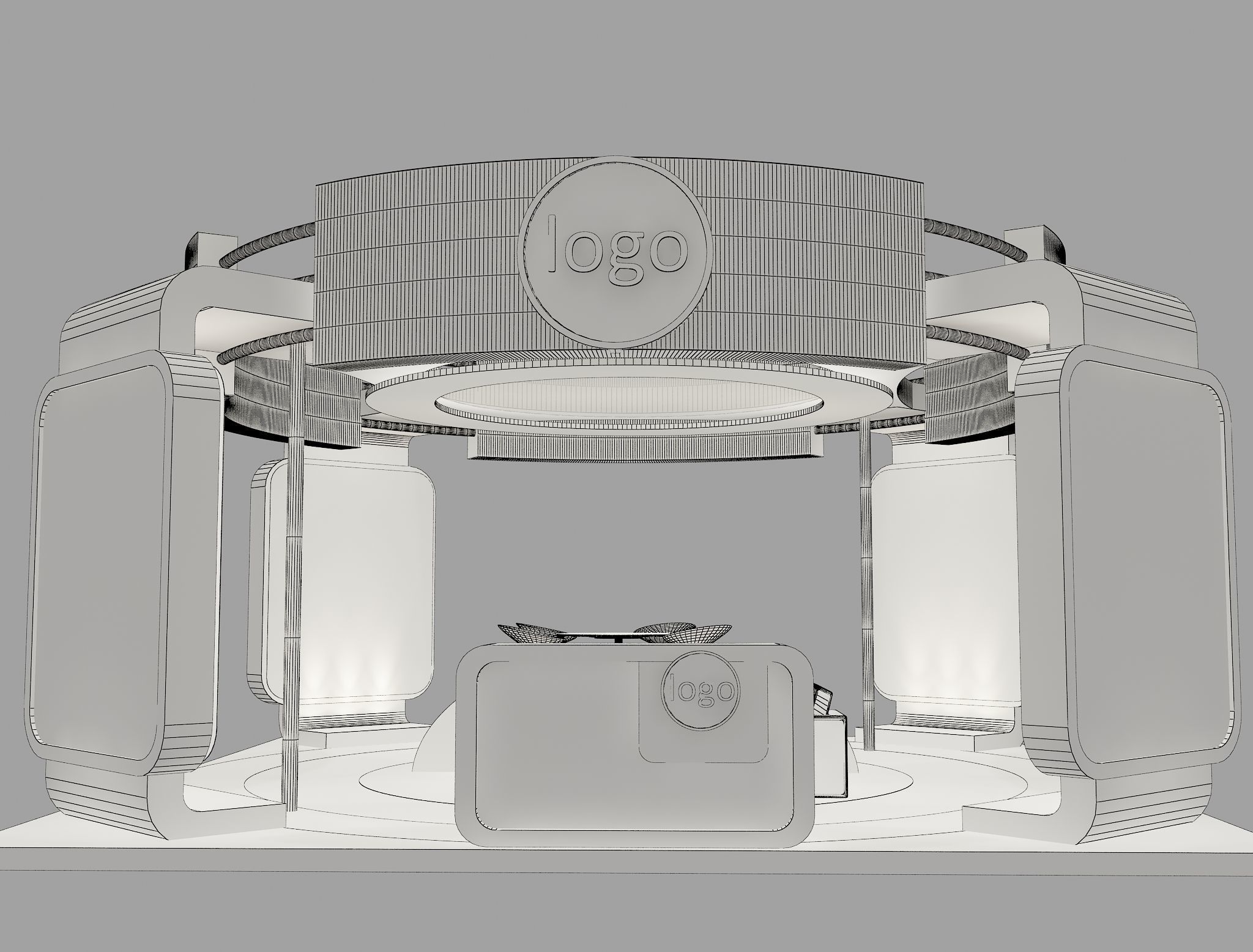 Booth Exhibition Stand a40 mov 3D model_15