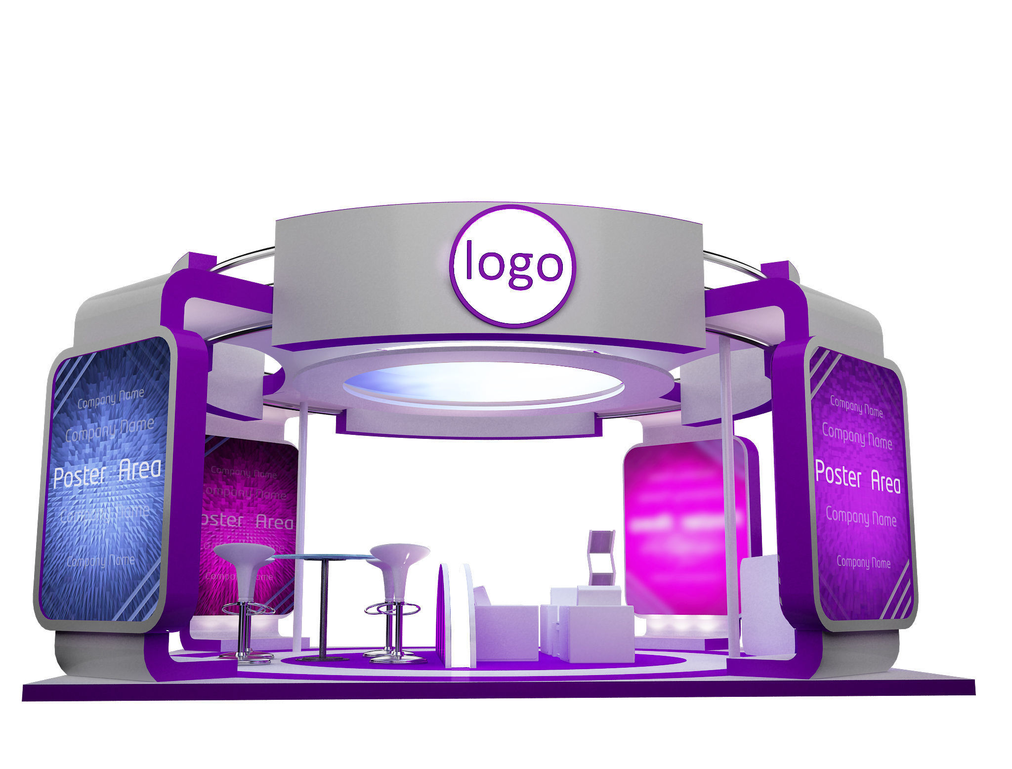 Booth Exhibition Stand a40 mov 3D model_10