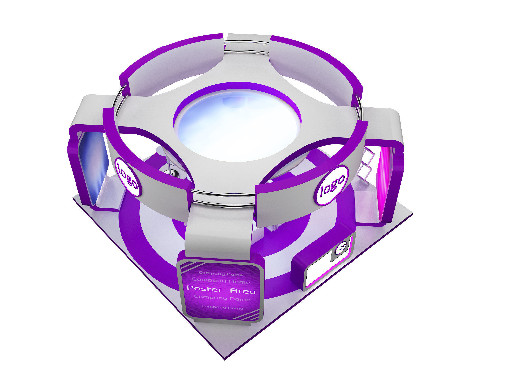 Booth Exhibition Stand a40 mov 3D model_4