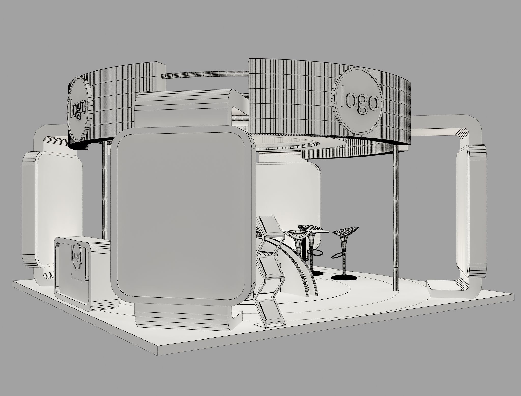 Booth Exhibition Stand a40 mov 3D model_13