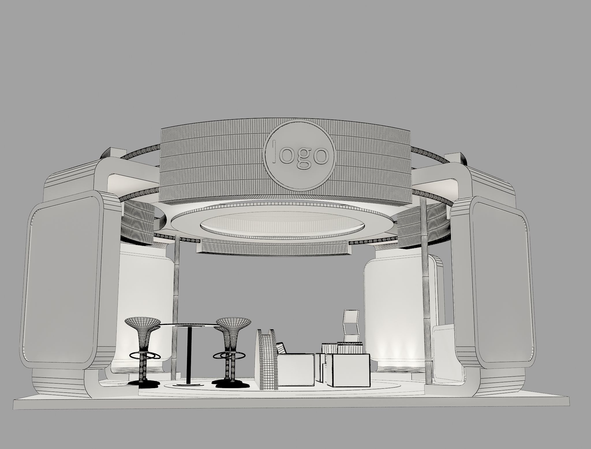 Booth Exhibition Stand a40 mov 3D model_11