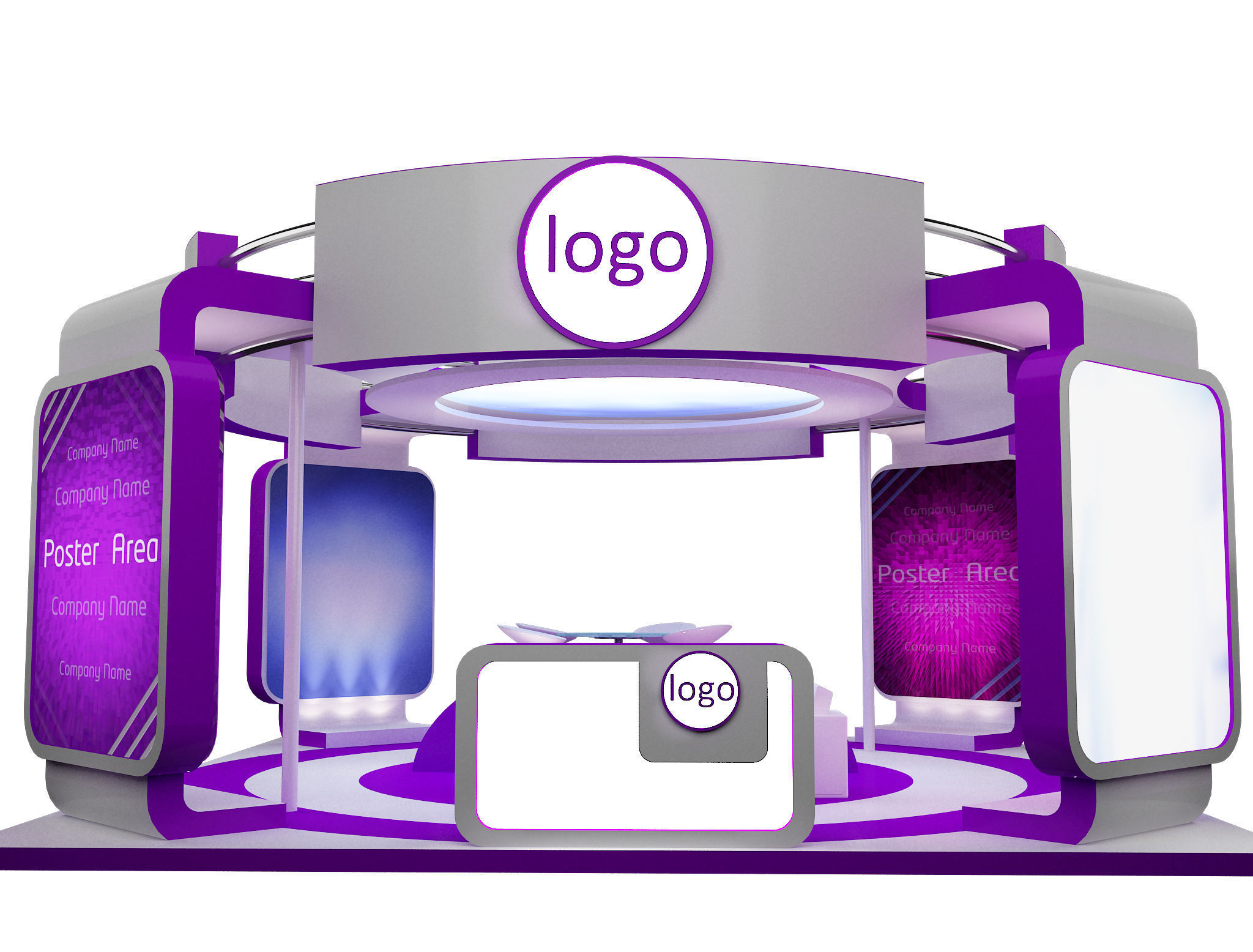 Booth Exhibition Stand a40 mov 3D model_14