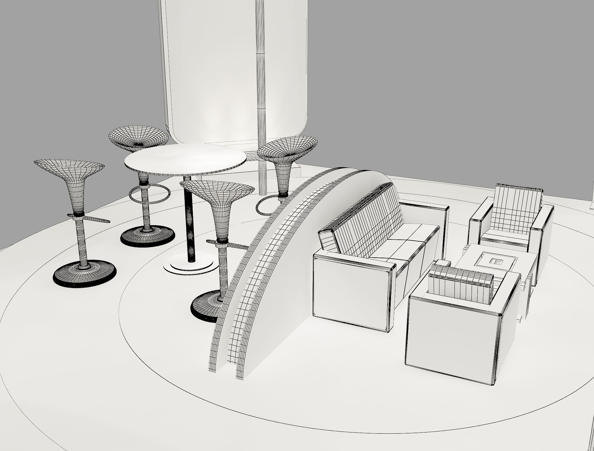 Booth Exhibition Stand a40 mov 3D model_9