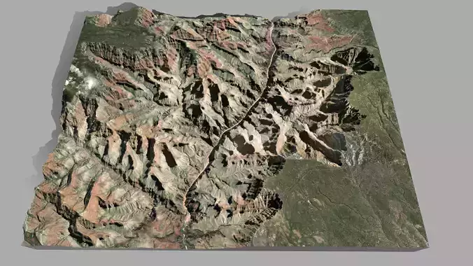 Mountain landscape Grand Canyon Arizona USA 3D model