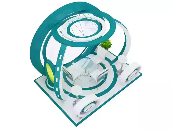  Booth Exhibition Stand a39a 3D model