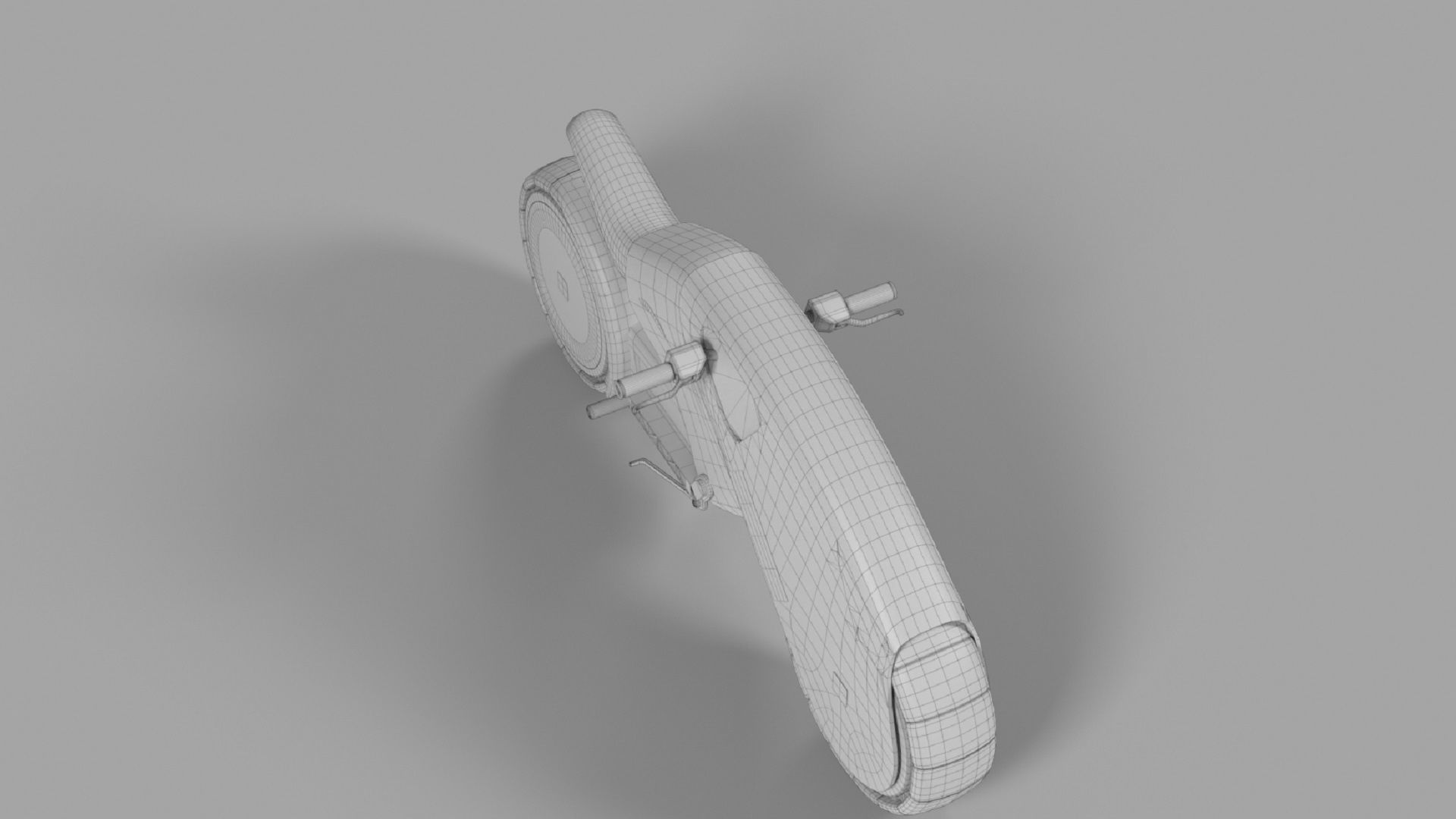 Electric Bike Low-poly 3D model_5