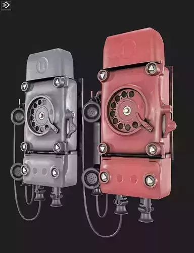 Old Telephone  2 Types PBR