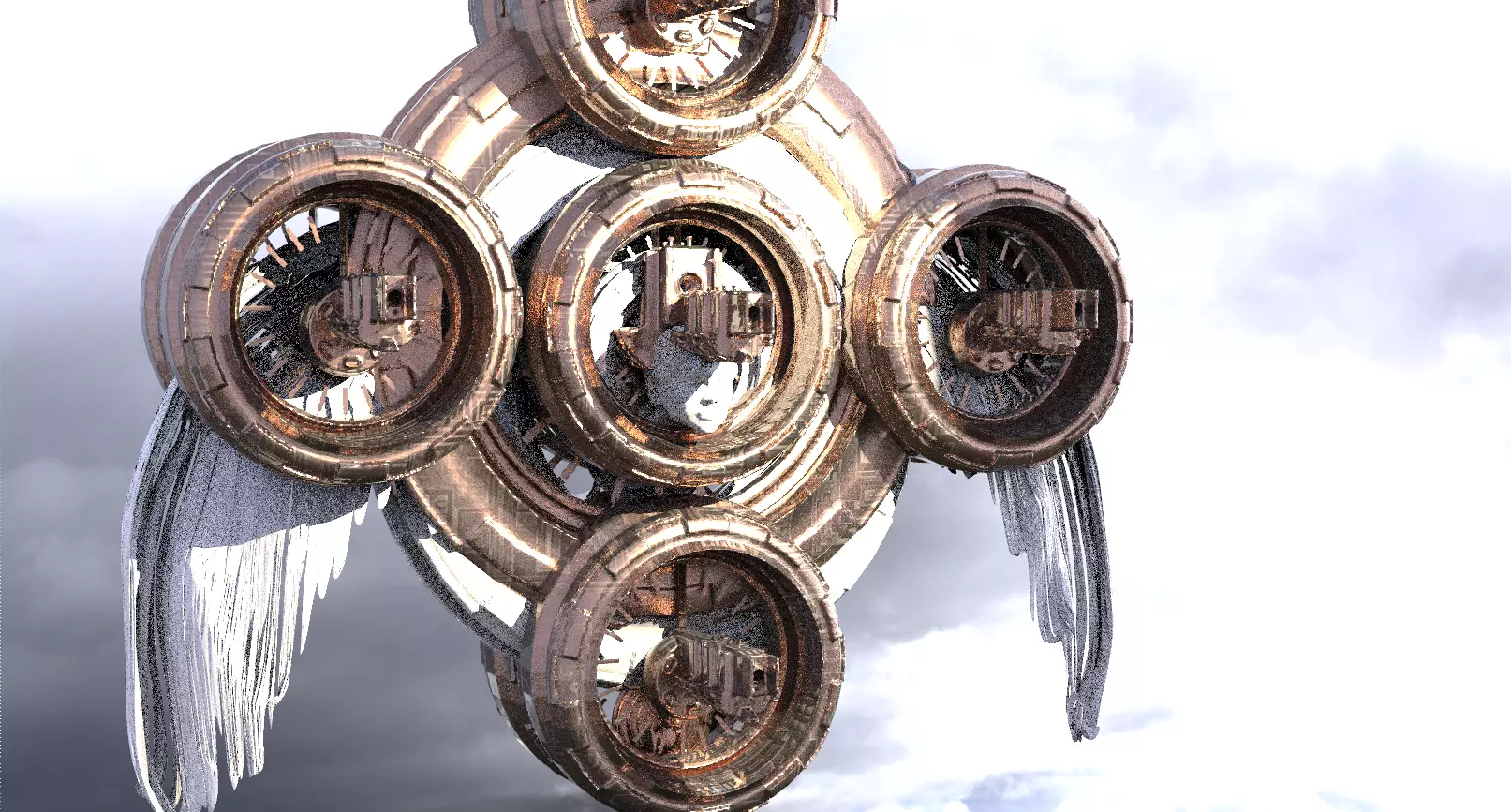 Ancient Alien Star Ring Monolith 11 Kit bash 3D model_0