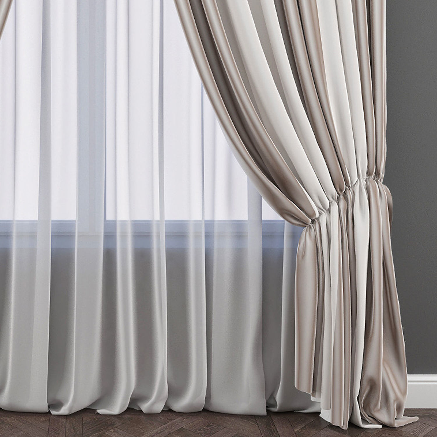 Set 86 Curtains 3D model_3